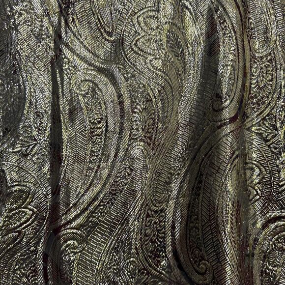 J. Crew Womens Silk Paisley Tank Top Size 0 Gold Boho Grunge Festival Whimsigoth - Picture 5 of 9